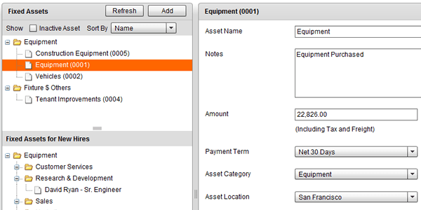 AppComputing Features - Fixed Assets